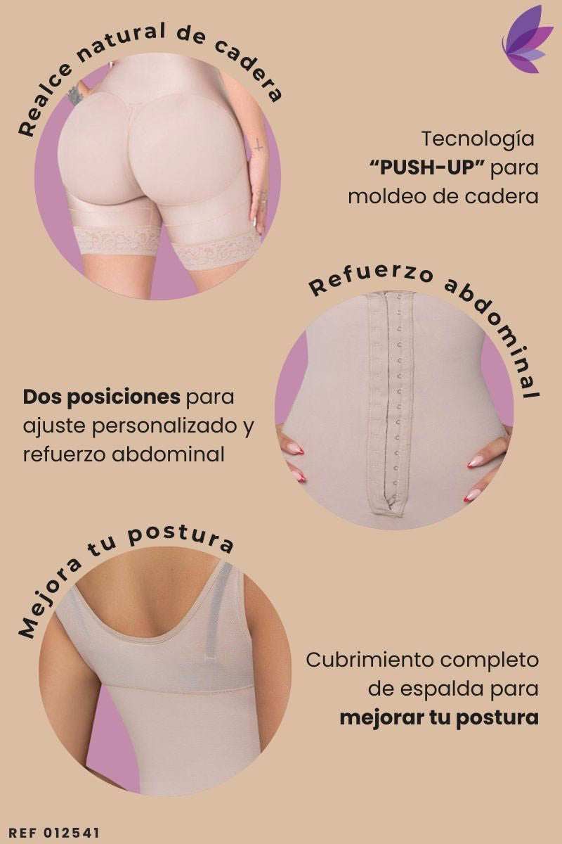 Faja corta con refuerzo abdominal Ref. 012541